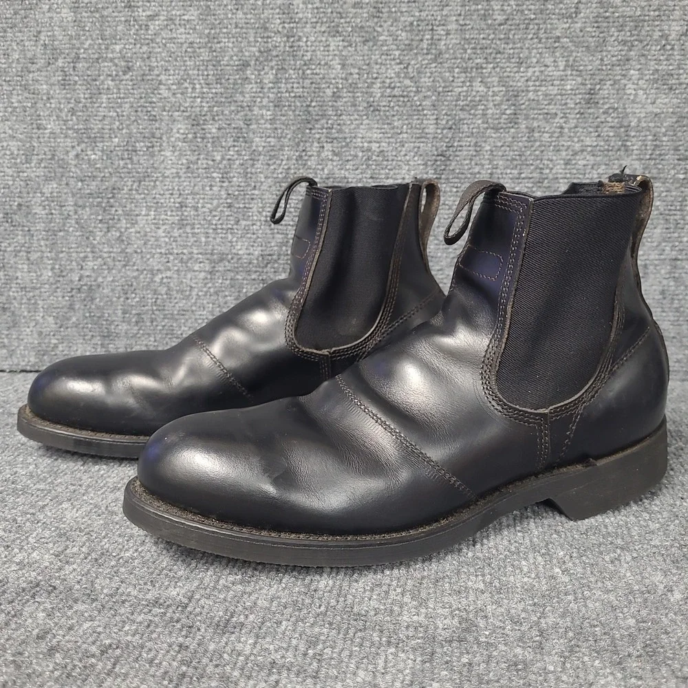 WEINBRENNER Black Leather Safety Toe BILTRITE Sole Chelsea Boots Men's 8 R 1987